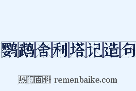 鹦鹉舍利塔记造句是什么意思的图片